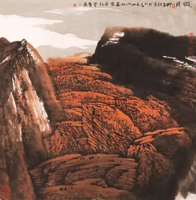 《大漠孤烟》天山山水画