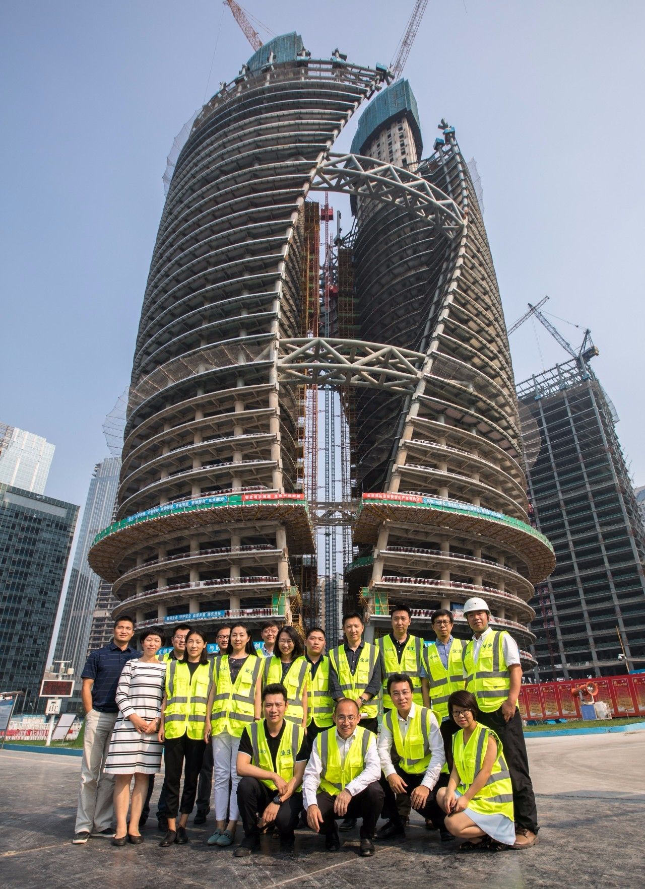 潘石屹活跃在丽泽soho建设工地上