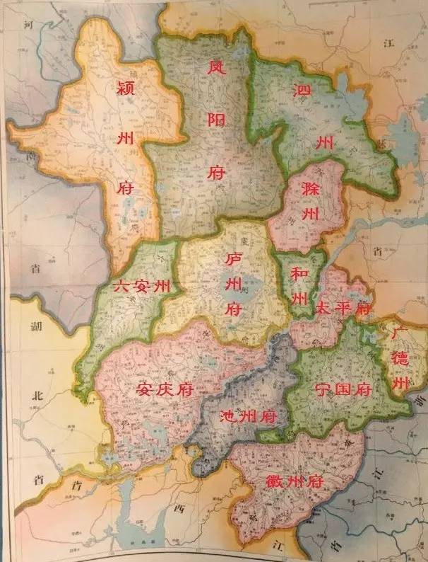 才出现了现代意义上的比例地图,才能从地图上精确地一览安徽省的全貌.图片