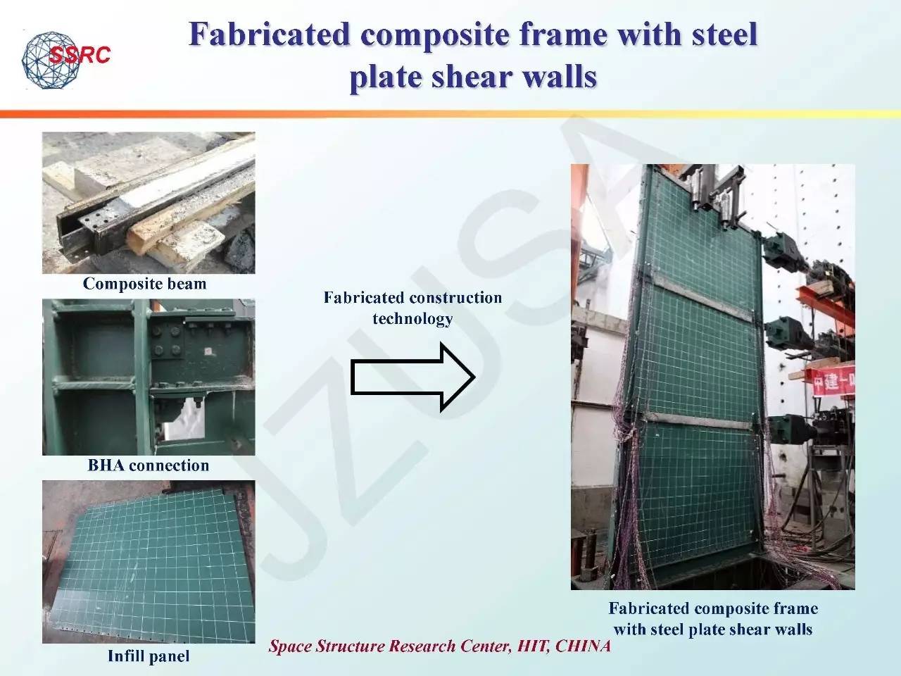 pseudo-dynamic testing of a fabricated composite frame with