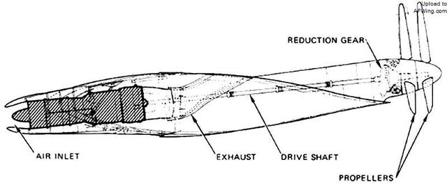 xt-37涡桨发动机在eb-35b上的安装方式