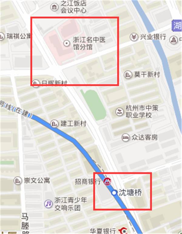 浙江省新华医院,从d口出大概500米左右就可以到啦. 古翠路