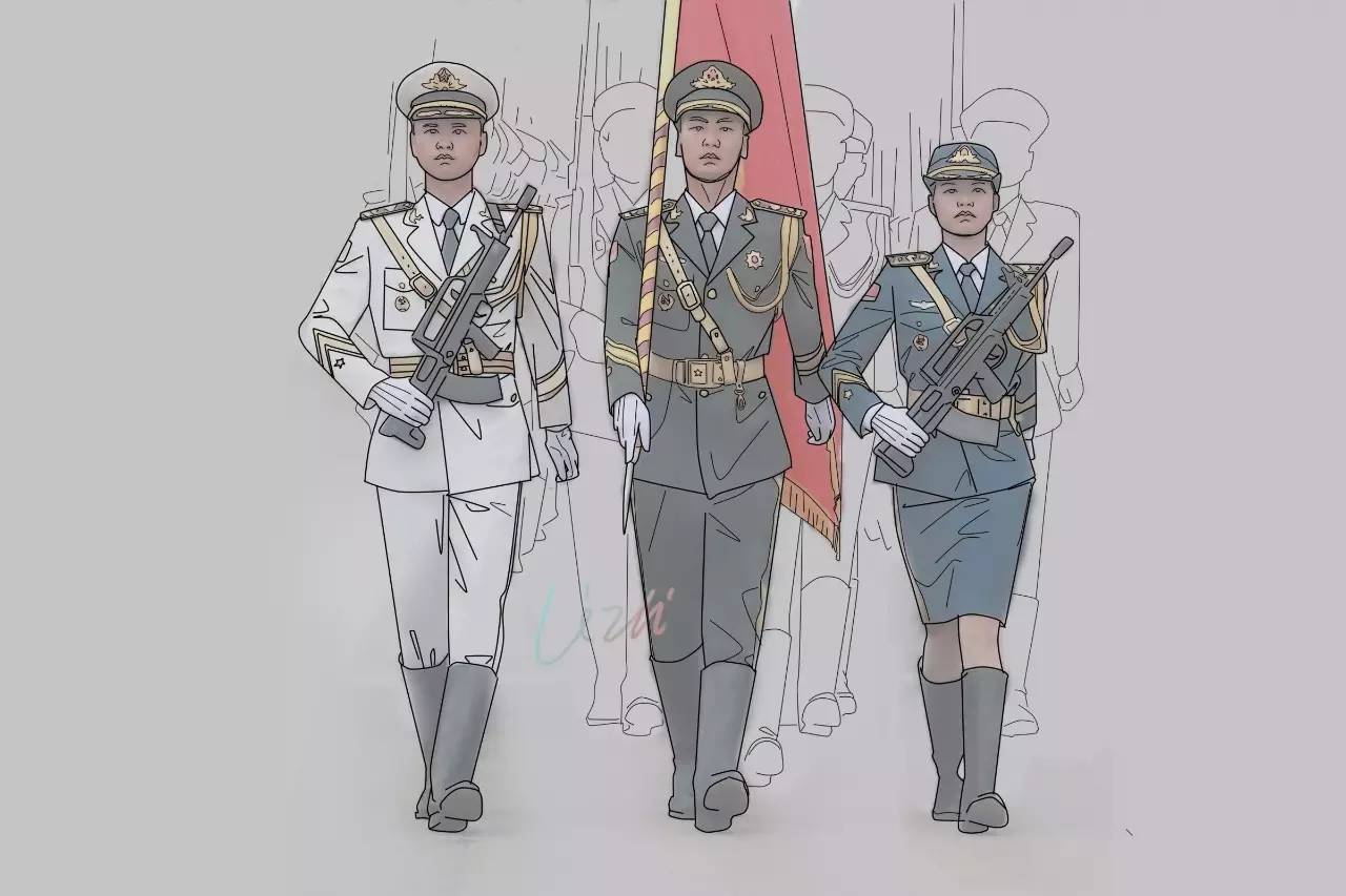 分享|战士手绘驻港场景,唯美画面致敬香港回归20周年