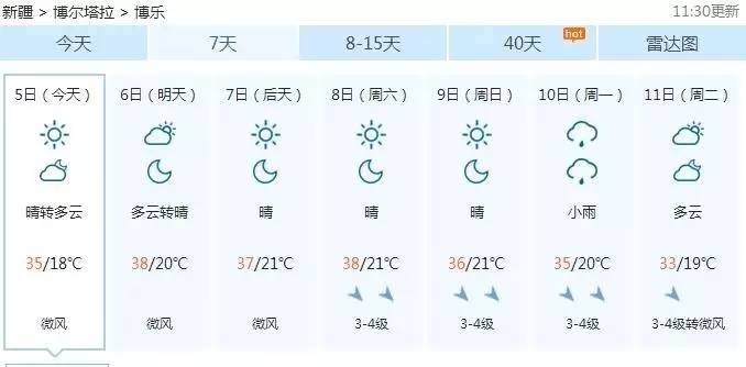 博乐↓ 来看看全疆天气状况 ↓↓↓ 昨天夜间到6日夜间