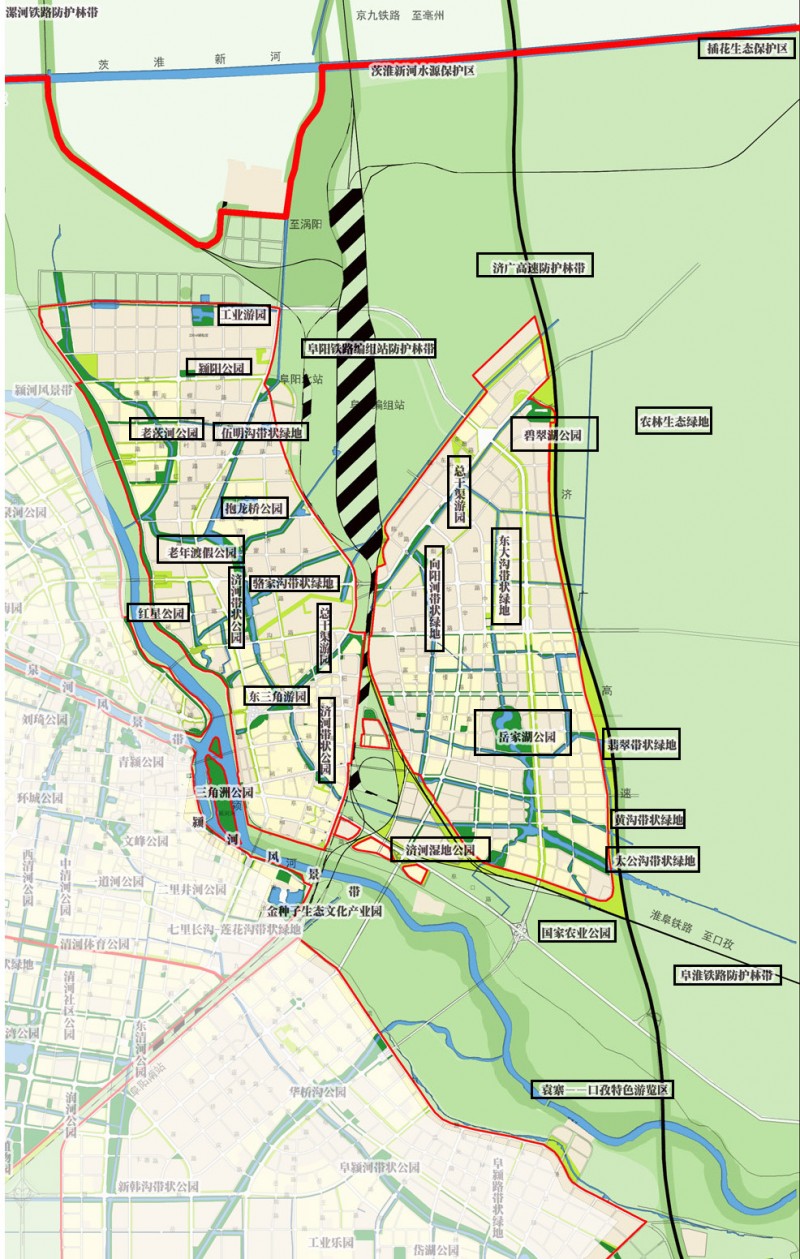 阜阳主城区规划21处紧急防灾绿地, 颍东紧急防灾绿地达七个之多,再次