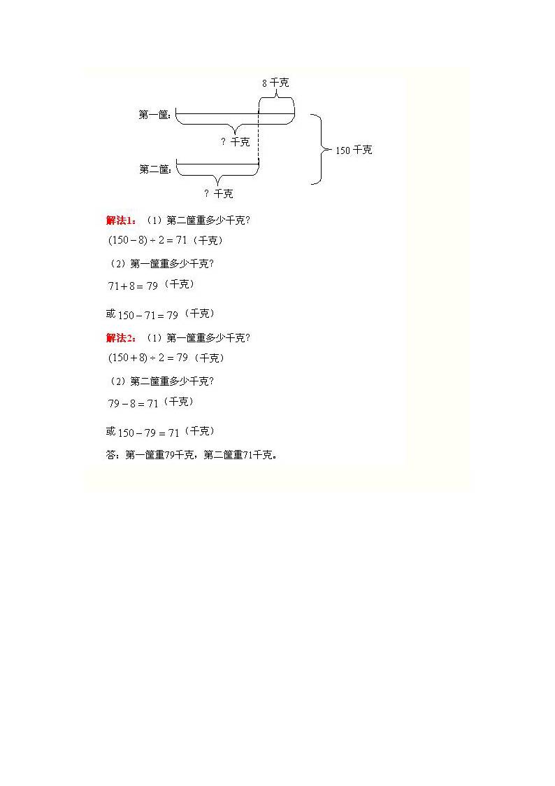 小学四年级数学《和差问题》应用题专题