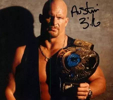 擂台名为"stone cold steve austin,成名于90年代的wwf和wcw摔角联盟