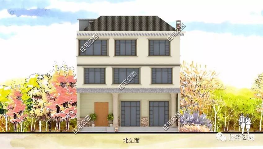 农村旧房改造,11x12米商住两用的临街别墅(全图 预算 视频展示)