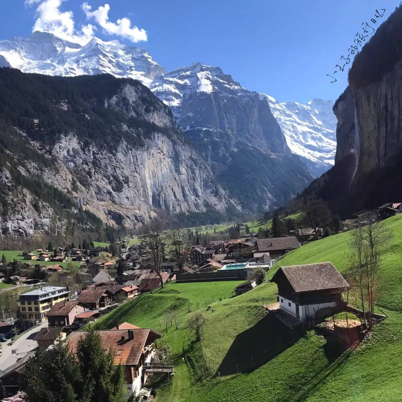 瑞士米伦|欧洲屋脊怀抱里的小镇,面朝雪山,春暖花开