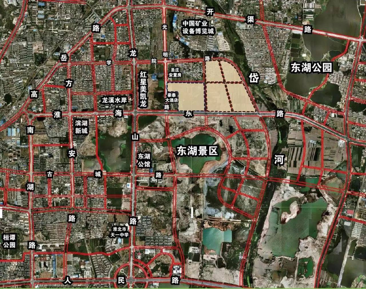 杜集区拟出让地块位于杜集区淮海东路北,通湖路西,宗地所处于淮北市"