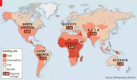 1 全球约两成人口居住在高生育率国家,多为非洲人;南亚,东南亚,中东和图片