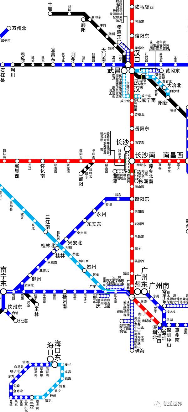 中国高速铁路运营线路图(高清)2017年7月最新版