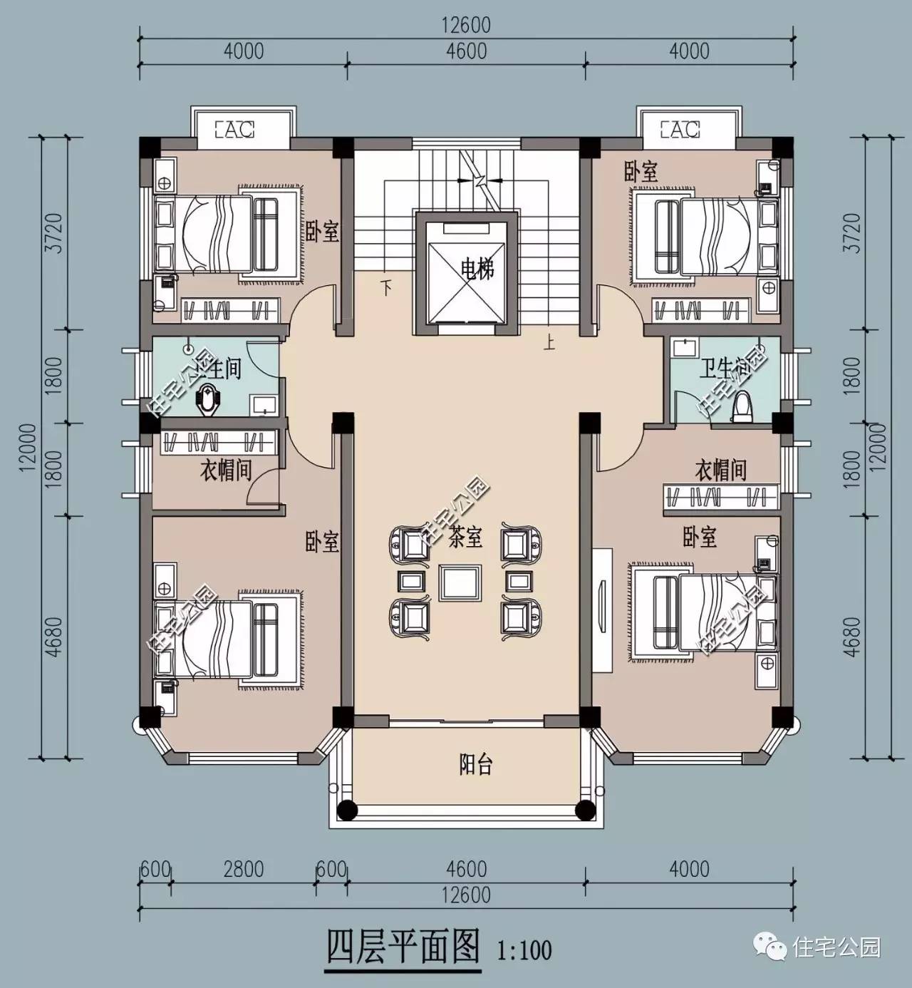 带室内电梯,12x13米五层高端欧式别墅(全图 预算 视频