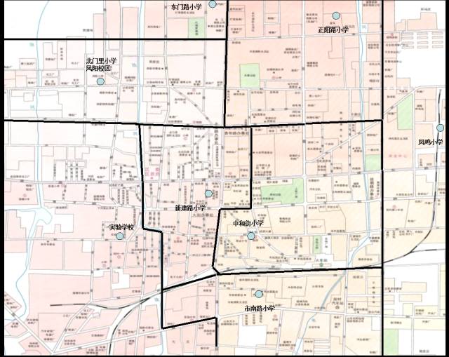 周村区2017年城区初中招生划片示意图 4.