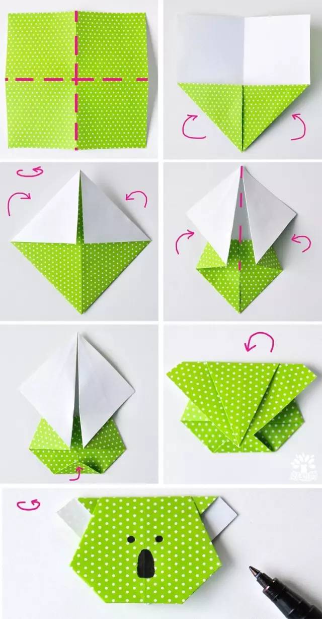 考拉手工折纸图解教程(图10)