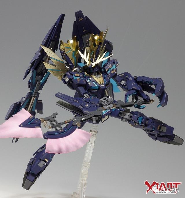 高达模型 mg rx-0全武装报丧女妖 改造喷涂