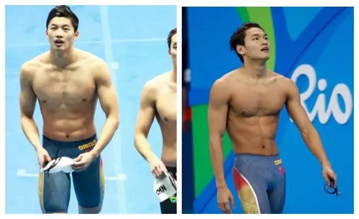 ▼ 1994年小鲜肉,中国男子游泳队运动员 ▼ 2011年汪顺在全国游泳