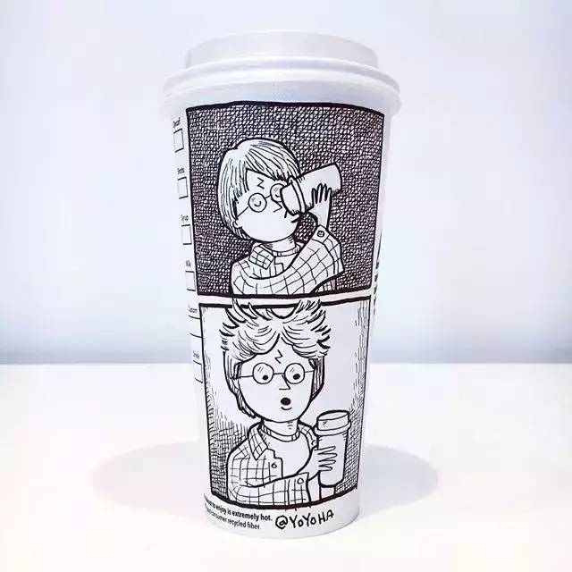 喝完咖啡杯子不要扔,全部拿来画插画!