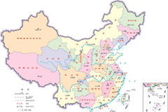 水墨版中国34个省级行政区地图,快来看看你家