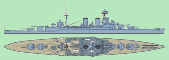 二战中被德国军舰一轮炮火干翻的英国皇家海军的骄傲"胡德号"