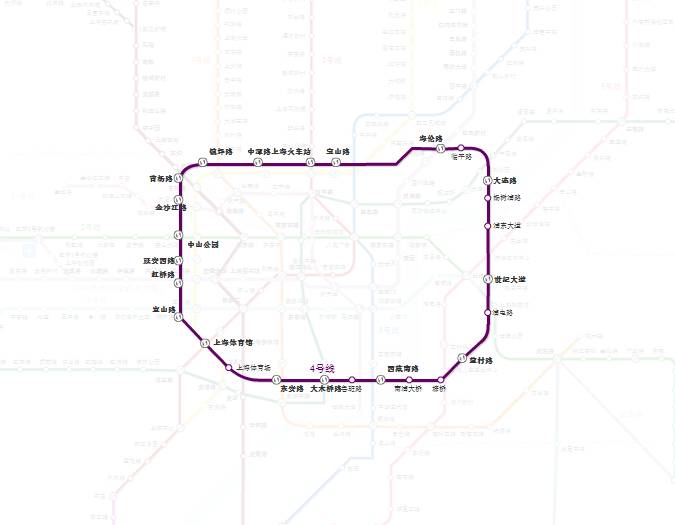 metro line 4),是上海轨道交通系统中唯一的一条环线