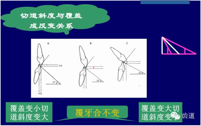 其它 正文  前牙有切道与切道斜度 切道:下前牙切缘前伸的轨道 版权