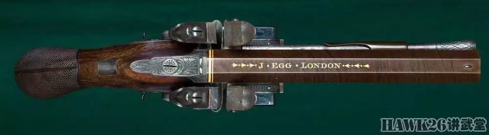 罕见立式双管燧发手枪套装197年前的大师杰作