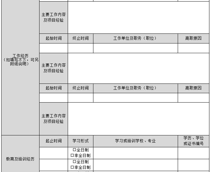 招聘申请表_招聘申请表 DOC格式(2)