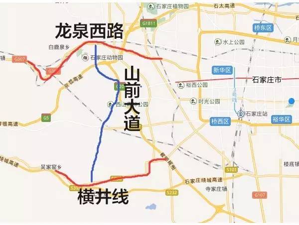 龙泉西路至衡井线道路方案 项目主线起点位于鹿泉区东土门村东南,山