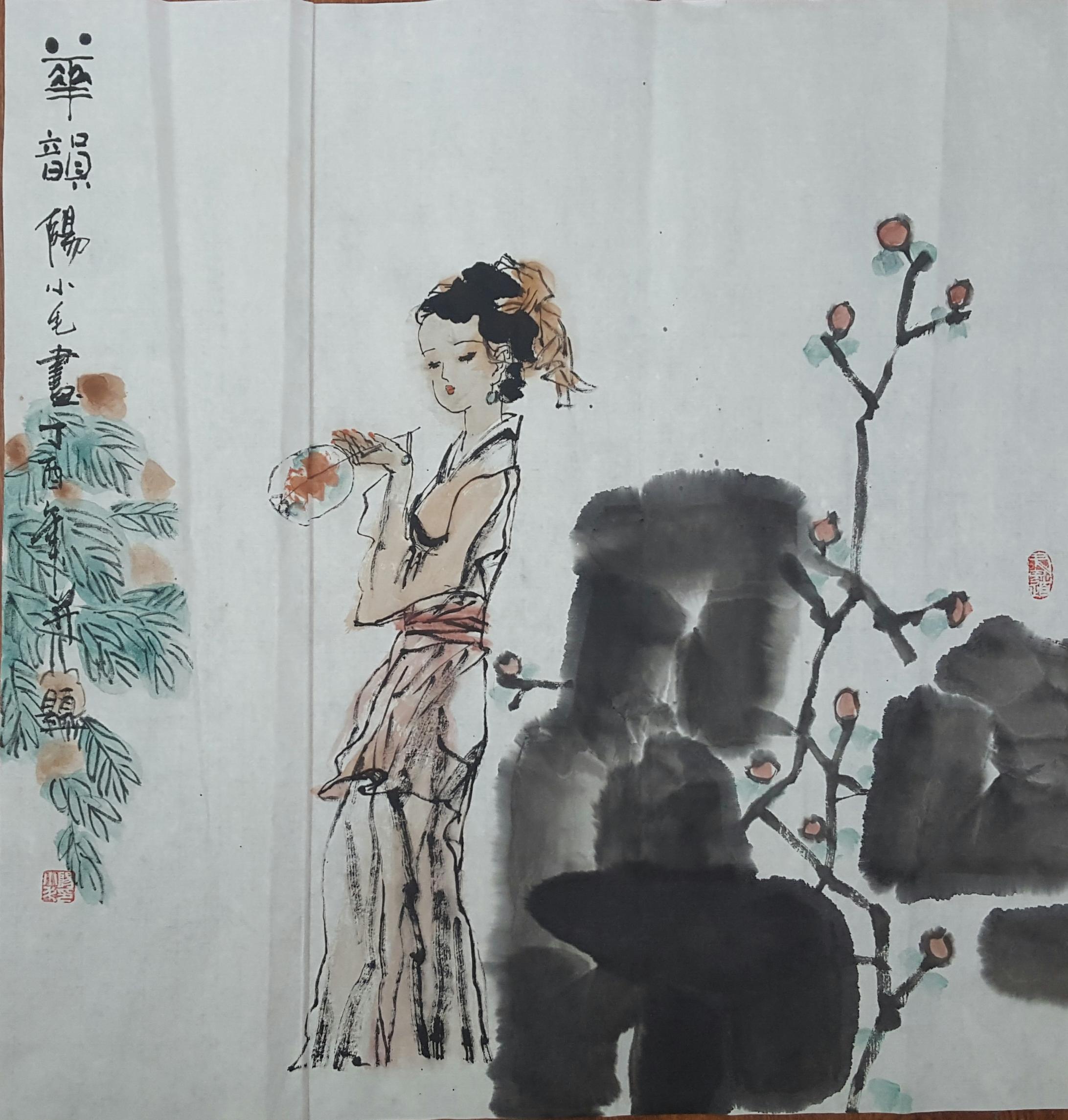 中国画百杰艺术家——著名人物画家阳小毛