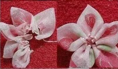 今天我们一起来利用粉嫩彩色雪纺纱布来制作美美哒樱花花朵.