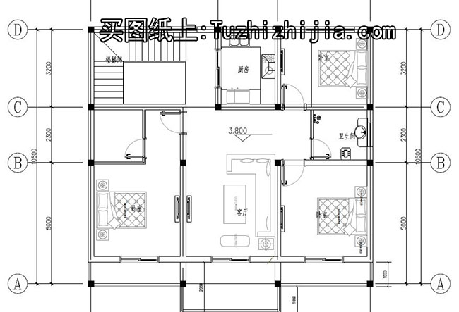 120平房子设计图带效果图,农村建房最火的一款!