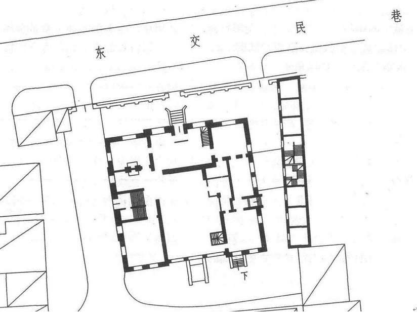 东交民巷东方汇理银行建筑平面测绘图