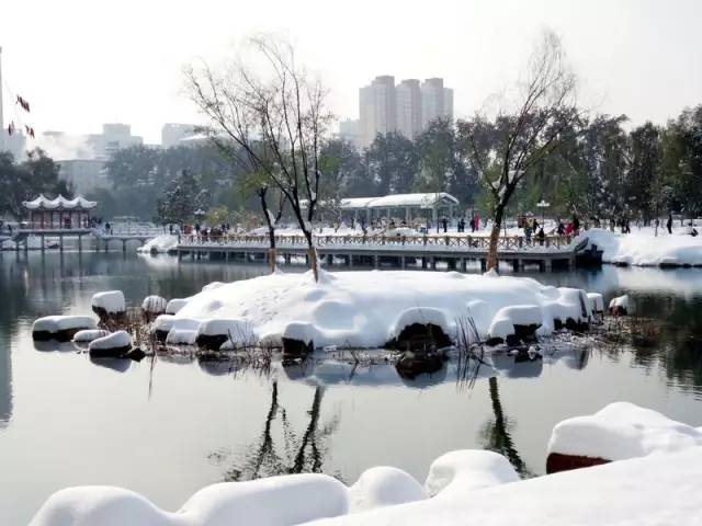 石家庄长安公园雪景