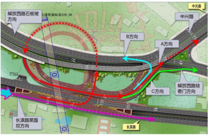重庆将修建雷家坡立交,连接长滨路和南区路