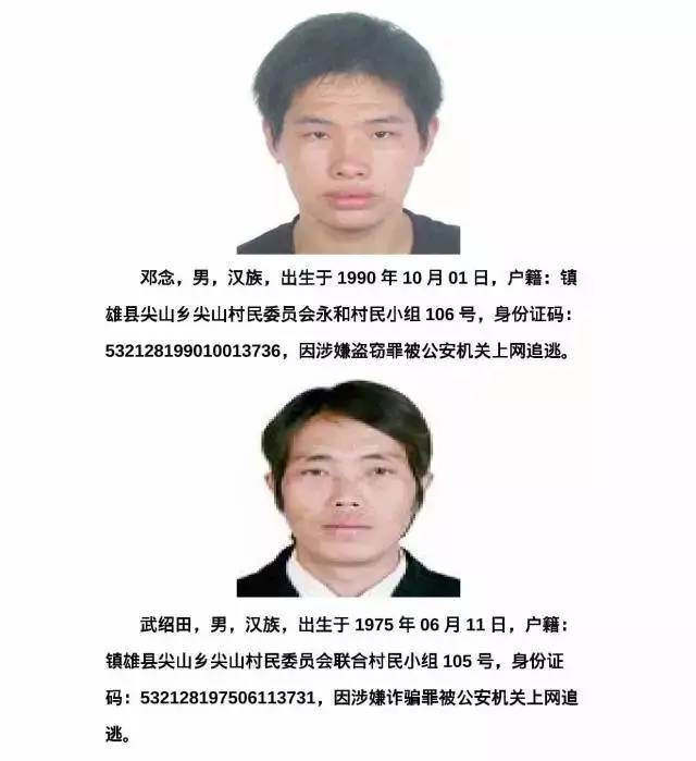 快看看你身边有没有通缉犯 云南警方悬赏65人 抓获一名奖1000元