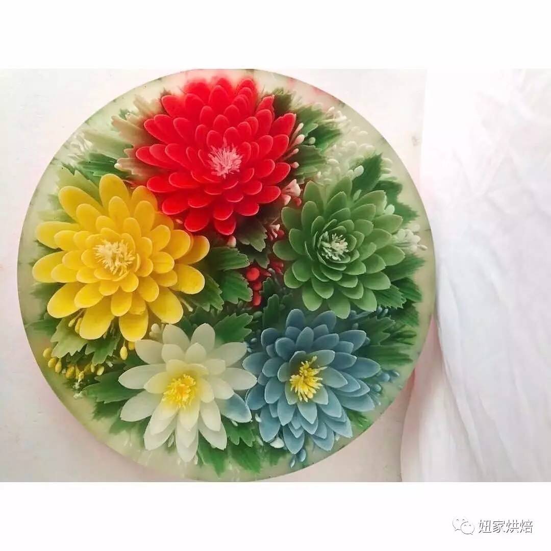 微笑的彩虹: 水晶花果冻蛋糕 3D Gelatin Art Jelly Cake
