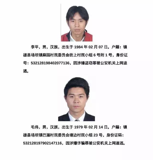 快看看你身边有没有通缉犯 云南警方悬赏65人 抓获一名奖1000元