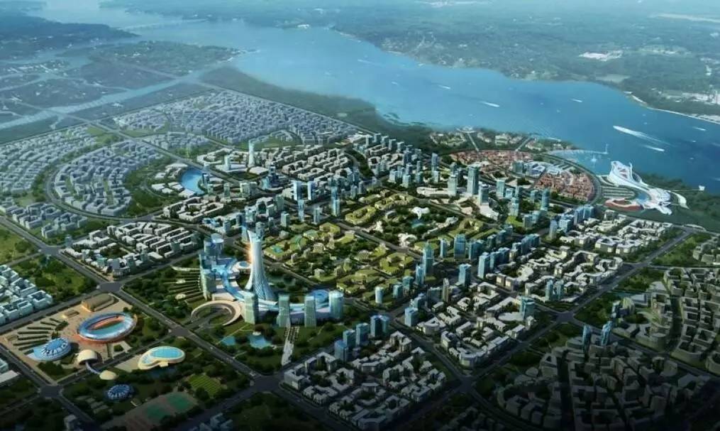江北新城滨江片区规划图 让我们一起期待 未来芜湖的大发展!