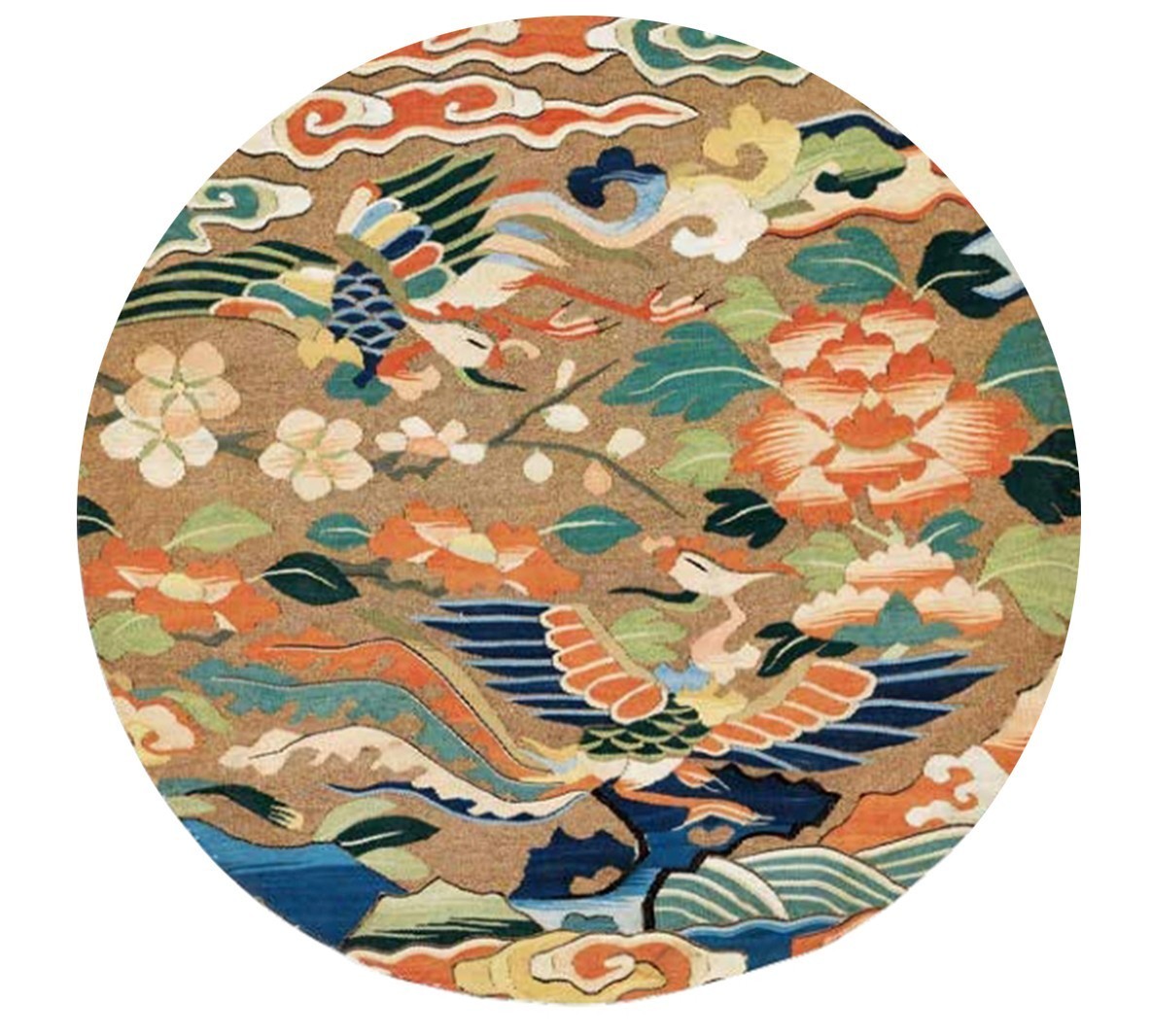 凤穿牡丹织金锦-古代丝绸设计素材-图片