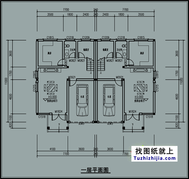 农村双拼房设计图