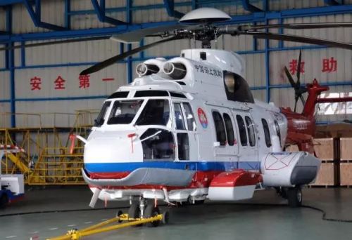 军事 正文  交通运输部救捞局的h225直升机.