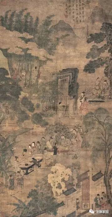 和米芾的《西园雅集图记》李公麟,刘松年,僧梵隆,马和之,赵伯驹,马远