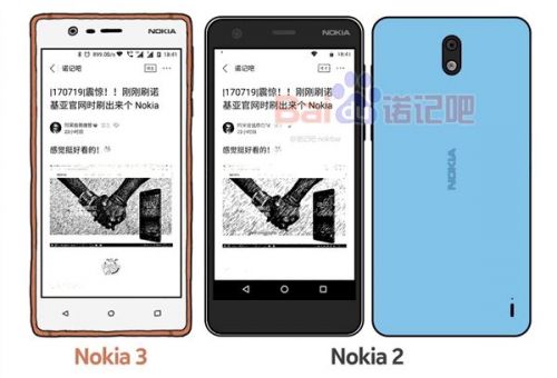 诺基亚2和诺基亚3手机曝光 面向低端用户
