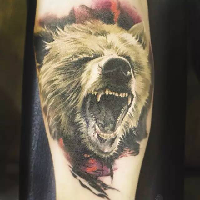 熊的纹身图片大全 满背熊纹身