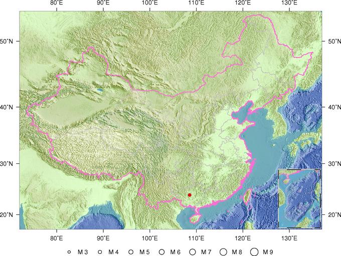 广西来宾市忻城县发生3.7级地震 震源深度7千米图片