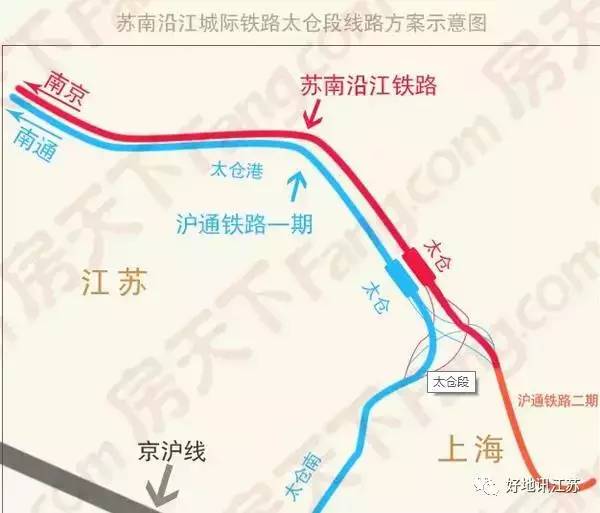 重磅!南沿江高铁太仓段线路走向公示:途径太仓4镇1区