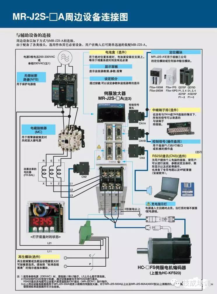 伺服电机实物接线图【收藏】