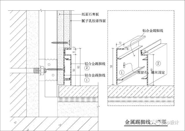 踢脚线内嵌led灯,由于目前led灯带的尺寸可达8-12mm左右,完全可以嵌入