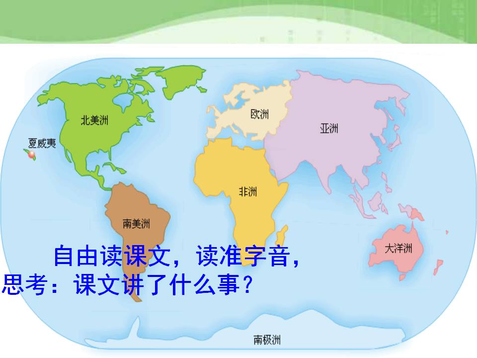 四年级语文上册第八课《世界地图引出的发现》ppt课件